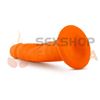 Dildo 6' con base de sopapa naranja
